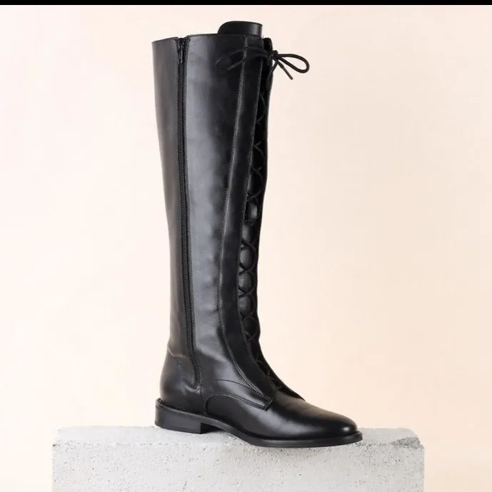Milano Tall - Schwarzes Leder