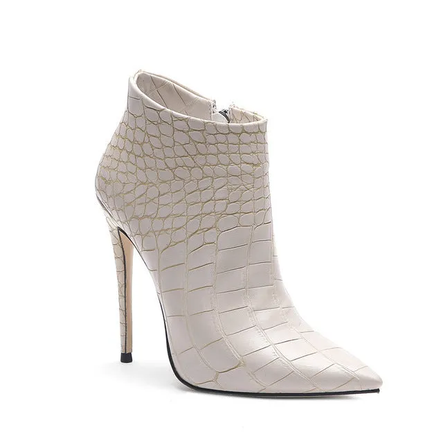 MORAZORA 2020 Neuankömmling Knöchelstiefel Damen Reißverschluss Spitzenschuh Herbst Winter Stiefel Elegante High Heels Party Hochzeitsschuhe Damen Fashion Nova Schuhe