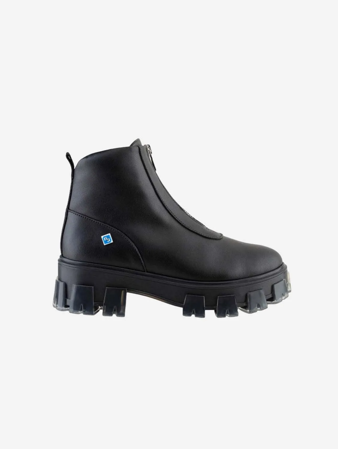 Meine Tanker Zip Vegan Leder Chelsea Stiefel | Schwarz