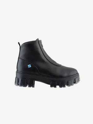 Meine Tanker Zip Vegan Leder Chelsea Stiefel | Schwarz