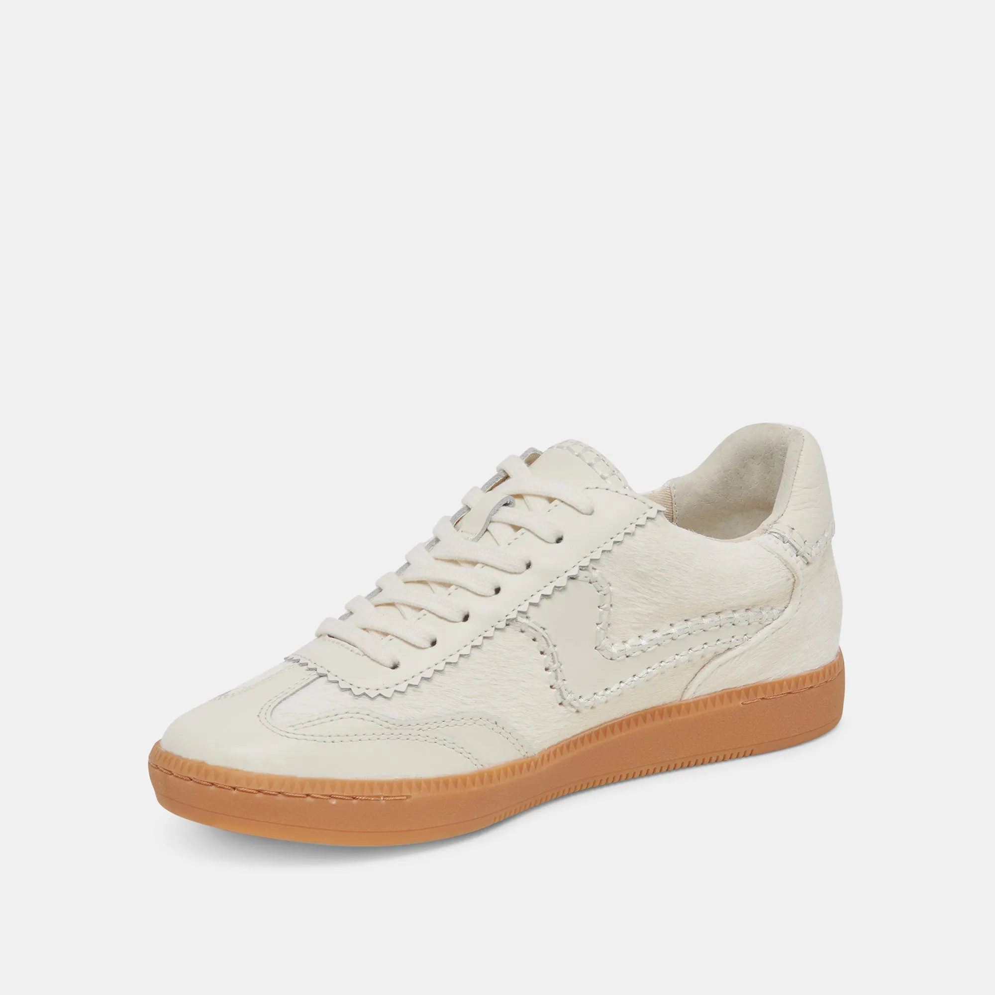 HINWEIS STITCH SNEAKERS ELFENBEIN KALBSHAAR