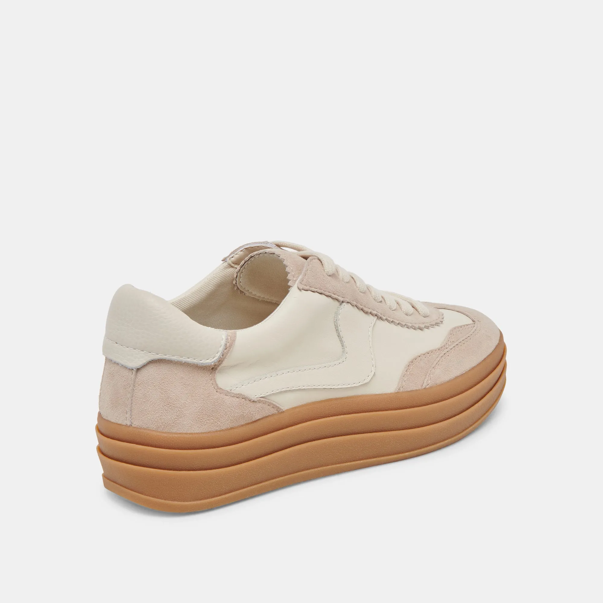 HINWEIS X SNEAKERS ELFENBEIN MULTI LEDER