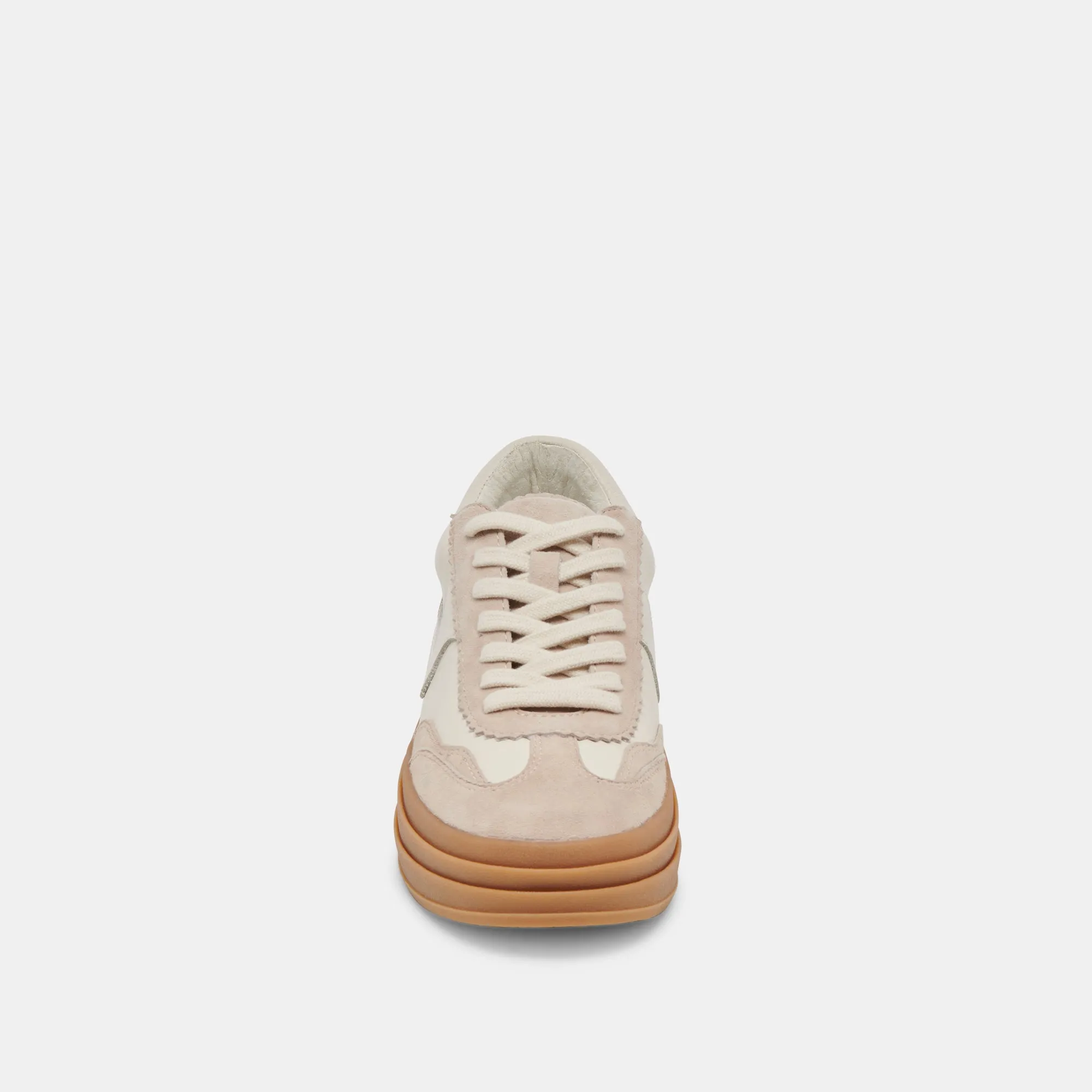 HINWEIS X SNEAKERS ELFENBEIN MULTI LEDER