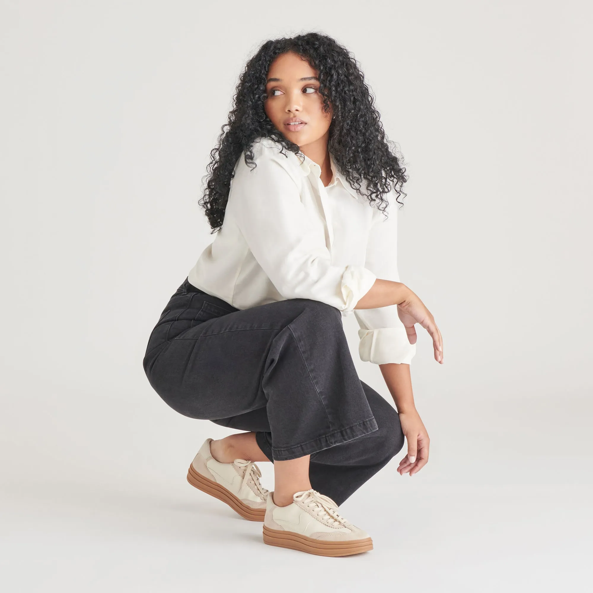 HINWEIS X SNEAKERS ELFENBEIN MULTI LEDER