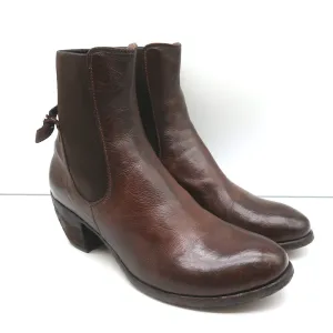 Officine Creative Chelsea Stiefel Braun Leder Größe 38 Mittlere Absatz Knöchelstiefel