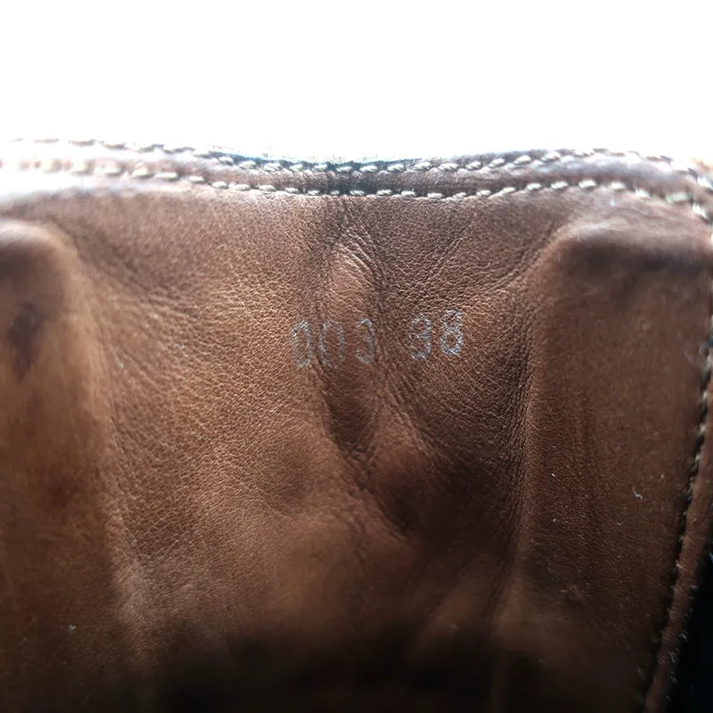 Officine Creative Chelsea Stiefel Braun Leder Größe 38 Mittlere Absatz Knöchelstiefel