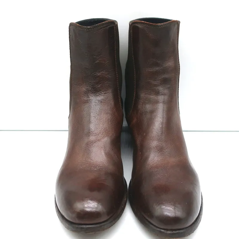 Officine Creative Chelsea Stiefel Braun Leder Größe 38 Mittlere Absatz Knöchelstiefel