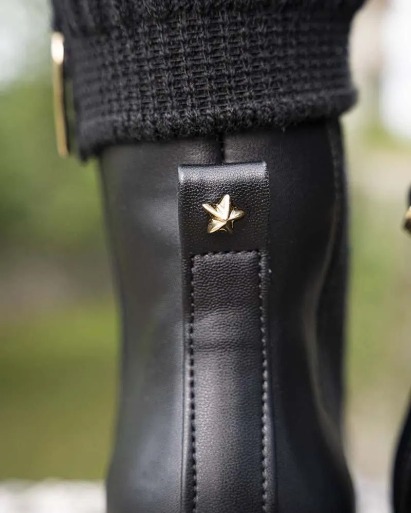 Oracle Veganes Leder Flache Chelsea-Stiefel | Schwarz
