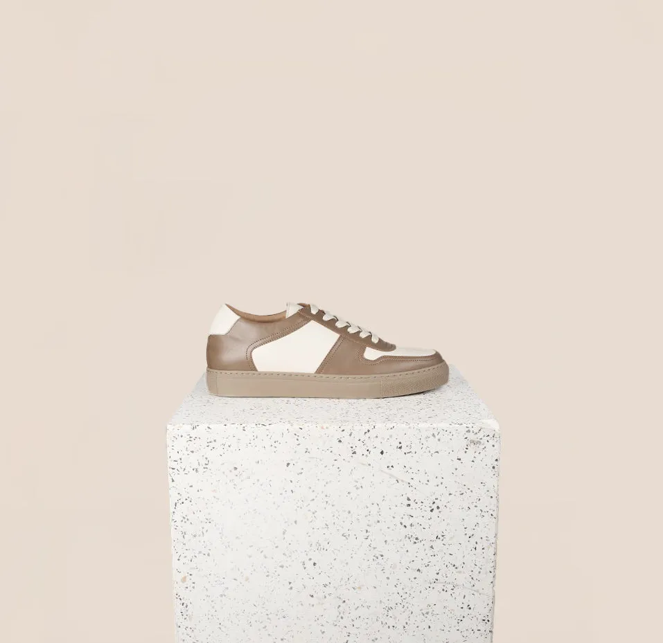 Palermo Sneaker - Taupe/Weiß