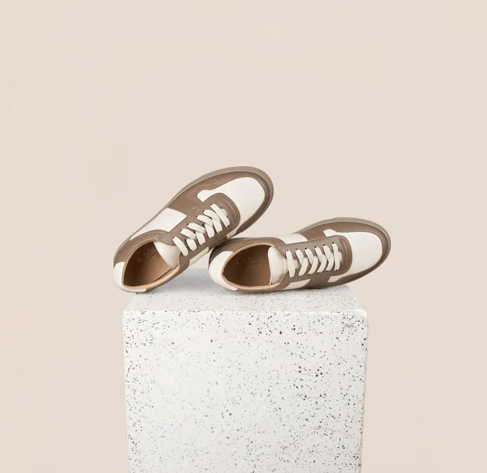 Palermo Sneaker - Taupe/Weiß