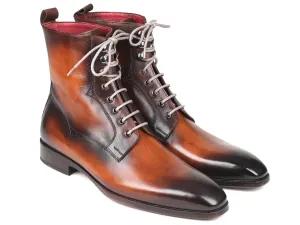 Paul Parkman Schuhe Paul Parkman Herren-Lederschnürstiefel in Braun Gebürstet