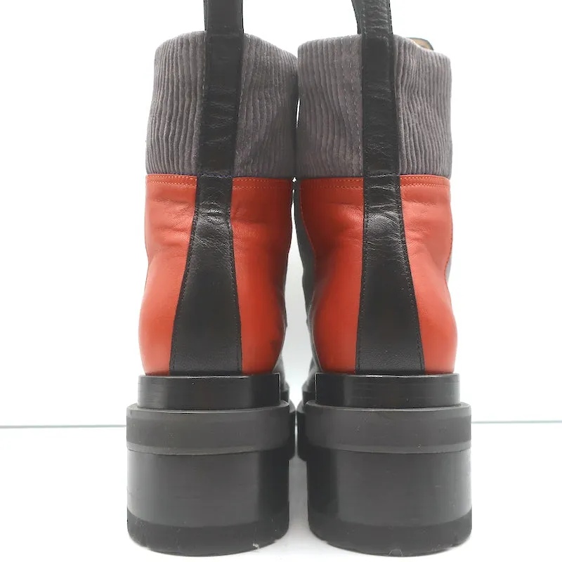 Pierre Hardy Plateau-Schnürstiefel Nevada Grau Wildleder & Leder Größe 41