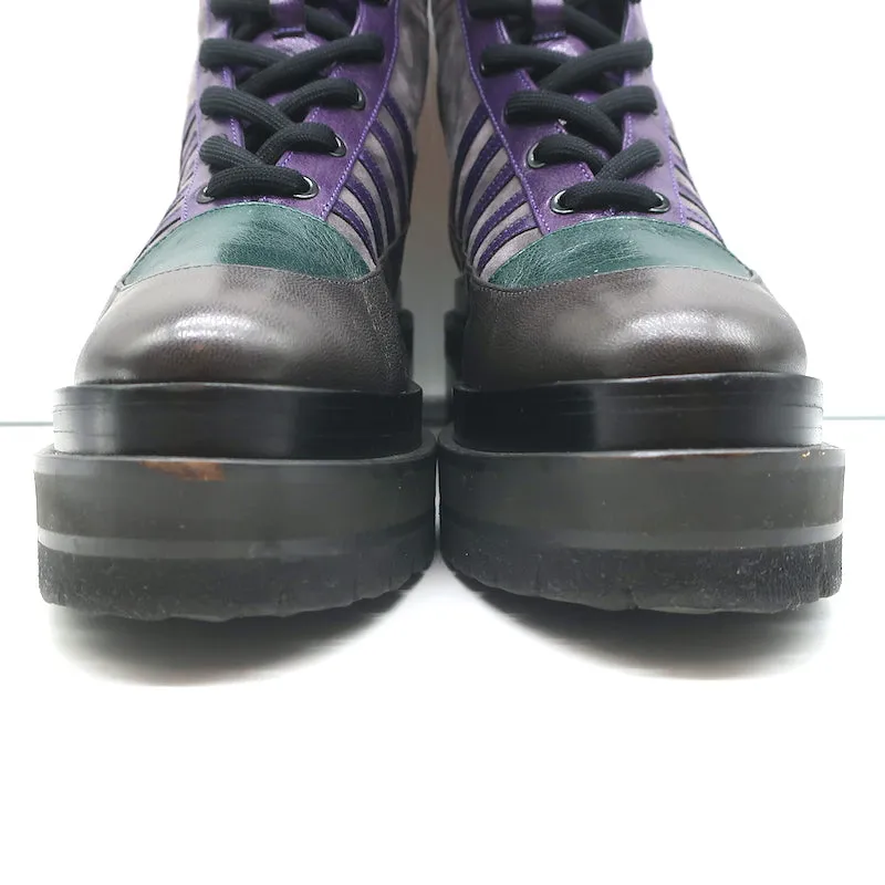 Pierre Hardy Plateau-Schnürstiefel Nevada Grau Wildleder & Leder Größe 41