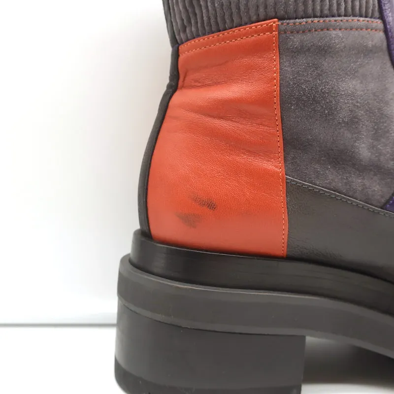 Pierre Hardy Plateau-Schnürstiefel Nevada Grau Wildleder & Leder Größe 41