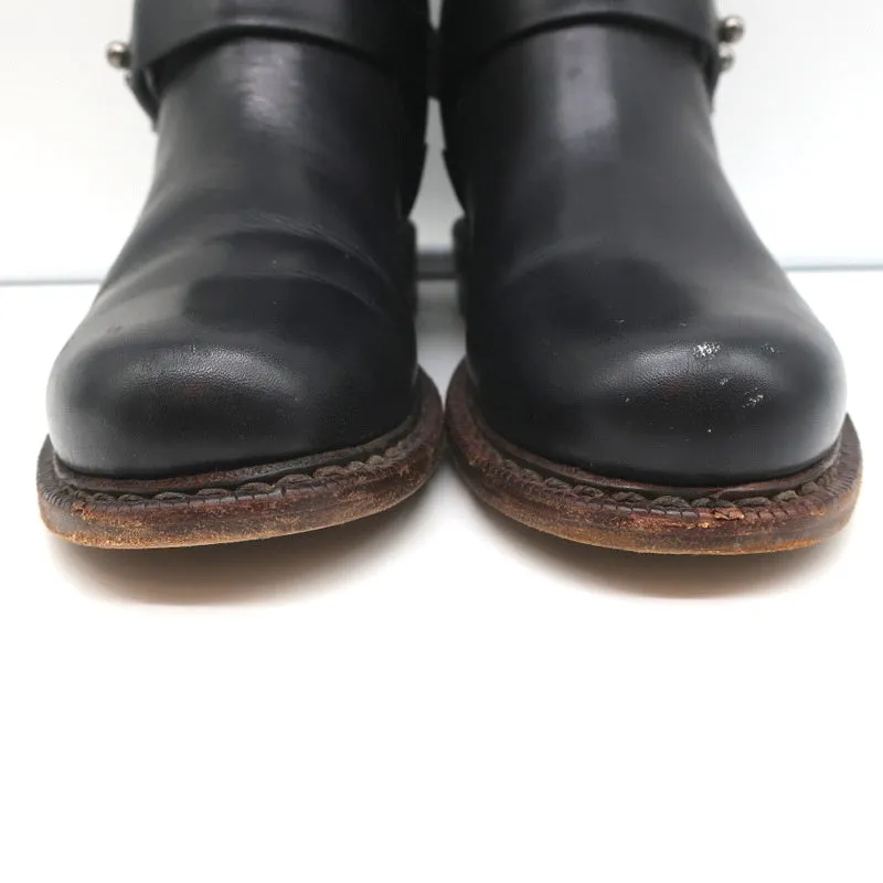 Rag & Bone Ashford Moto Stiefel Schwarz Leder Größe 36 Flache Knöchelstiefel