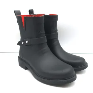 Rag & Bone Moto Regenstiefel Schwarz Gummi Größe 36
