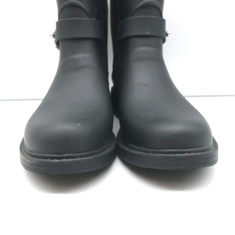 Rag & Bone Moto Regenstiefel Schwarz Gummi Größe 36