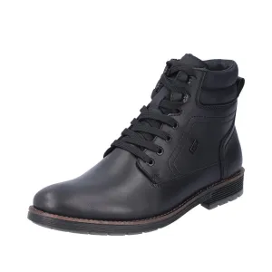 Rieker Schuhe F4544-00 Schwarz mit Schnürung/Seitlichem Reißverschluss RTex
