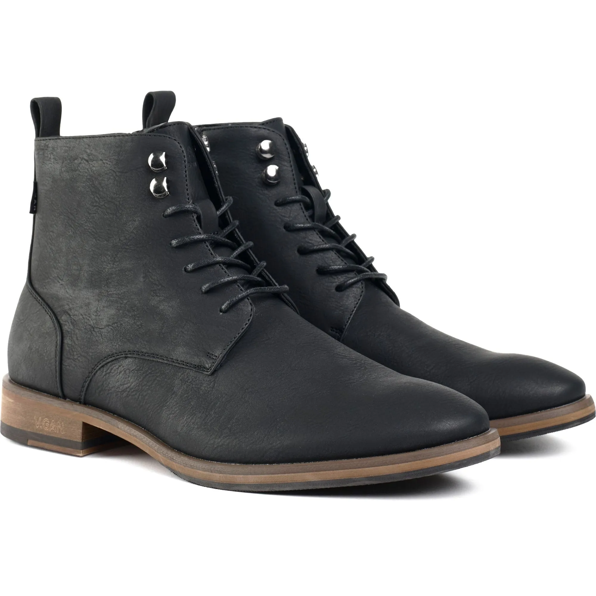 Rye 2 Herren-Vegan-Leder-Chelsea-Boots | Schwarz