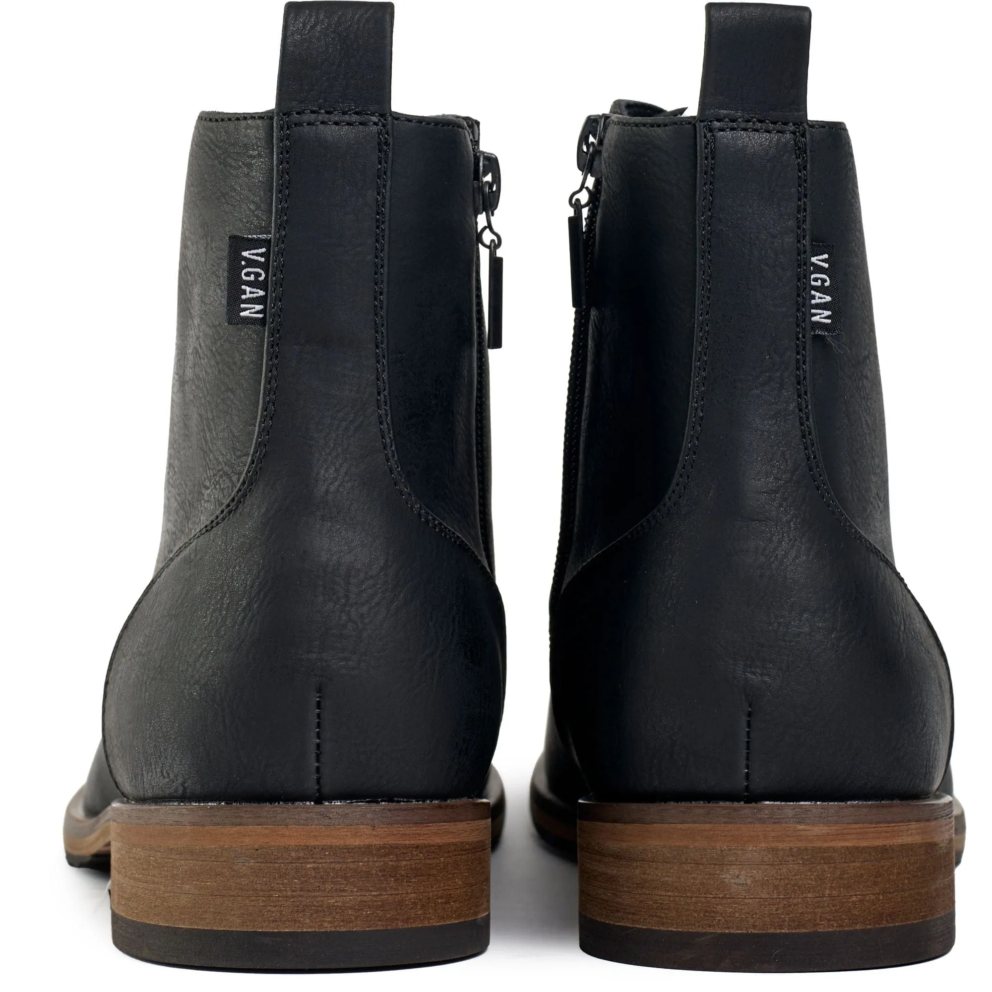 Rye 2 Herren-Vegan-Leder-Chelsea-Boots | Schwarz