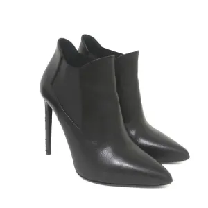 Saint Laurent Paris Chelsea Stiefel Schwarzes Leder Größe 40.5 Spitze Knöchelstiefel