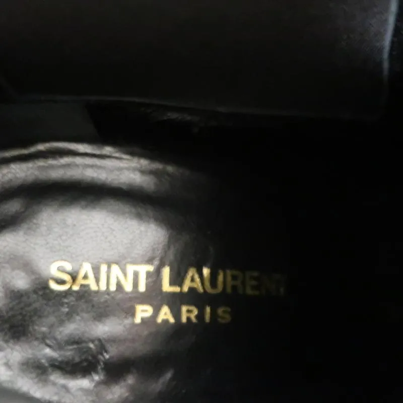 Saint Laurent Paris Chelsea Stiefel Schwarzes Leder Größe 40.5 Spitze Knöchelstiefel