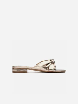 Salsify Damen Veganer Leder Knoten-Sandalen | Gold