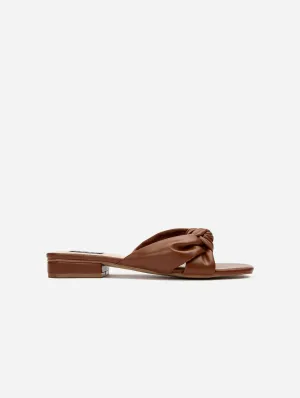 Salsify Damen Vegan Leder Knoten Riemchensandalen | Hellbraun