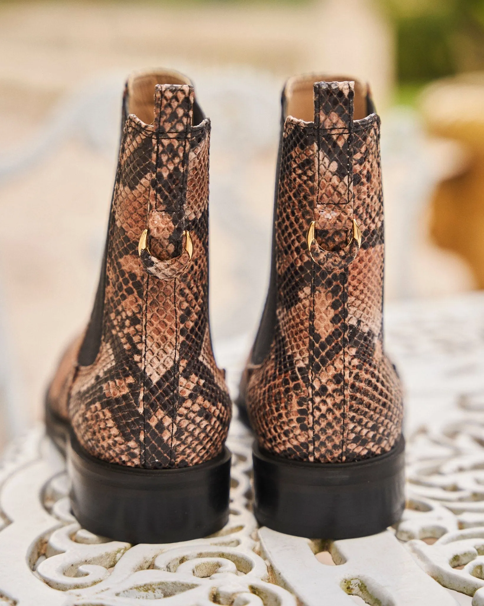 Geheime vegane Leder Chelsea Stiefel | Schlange