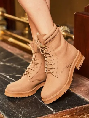 Suspicion Vegan Wildleder Kampfstiefel | Mokka