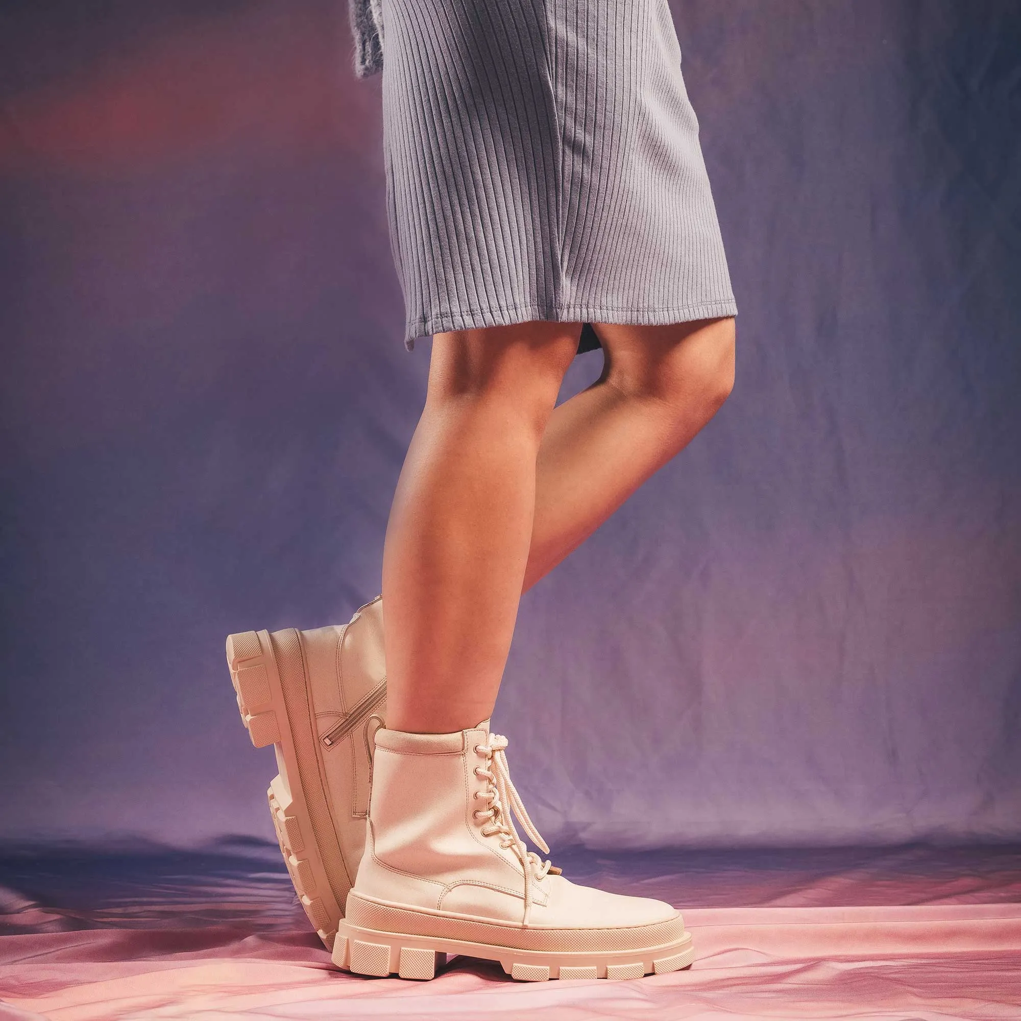 Tea Women's Strapazierfähige Vegane Stiefel | Weiß