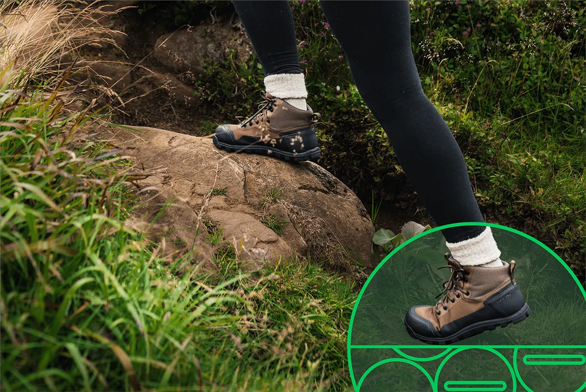 Damen Rediscover Grounding Barfuß-Wanderstiefel | Düne