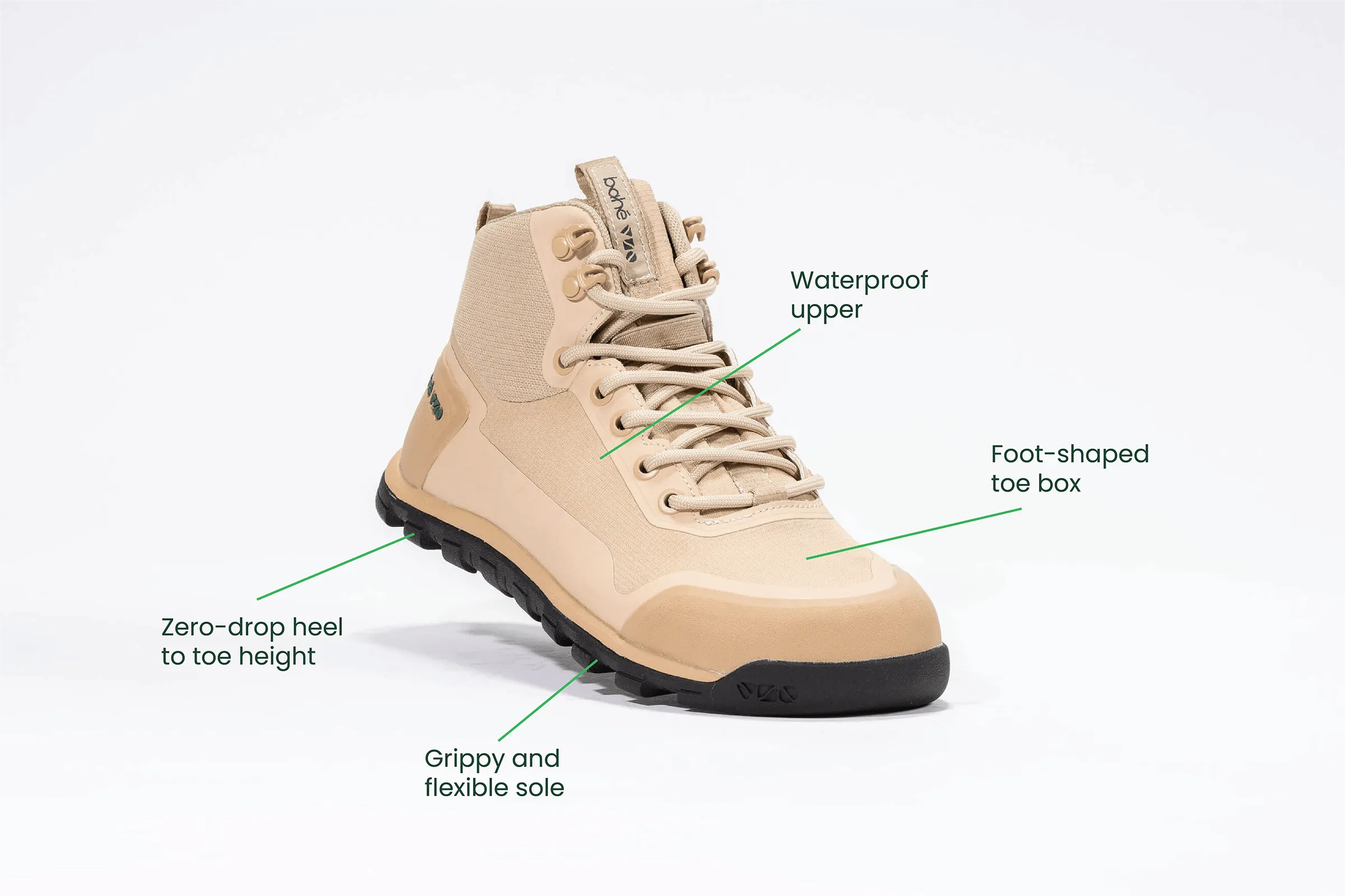 Damen Rediscover Grounding Barfuß-Wanderstiefel | Düne