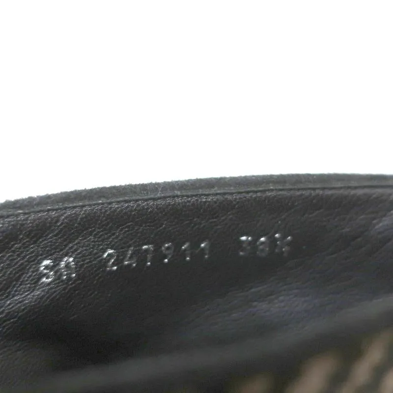 Yves Saint Laurent Tribtoo Stiefeletten Schwarz Wildleder & Bedrucktes Pferdehaar Größe 38.5
