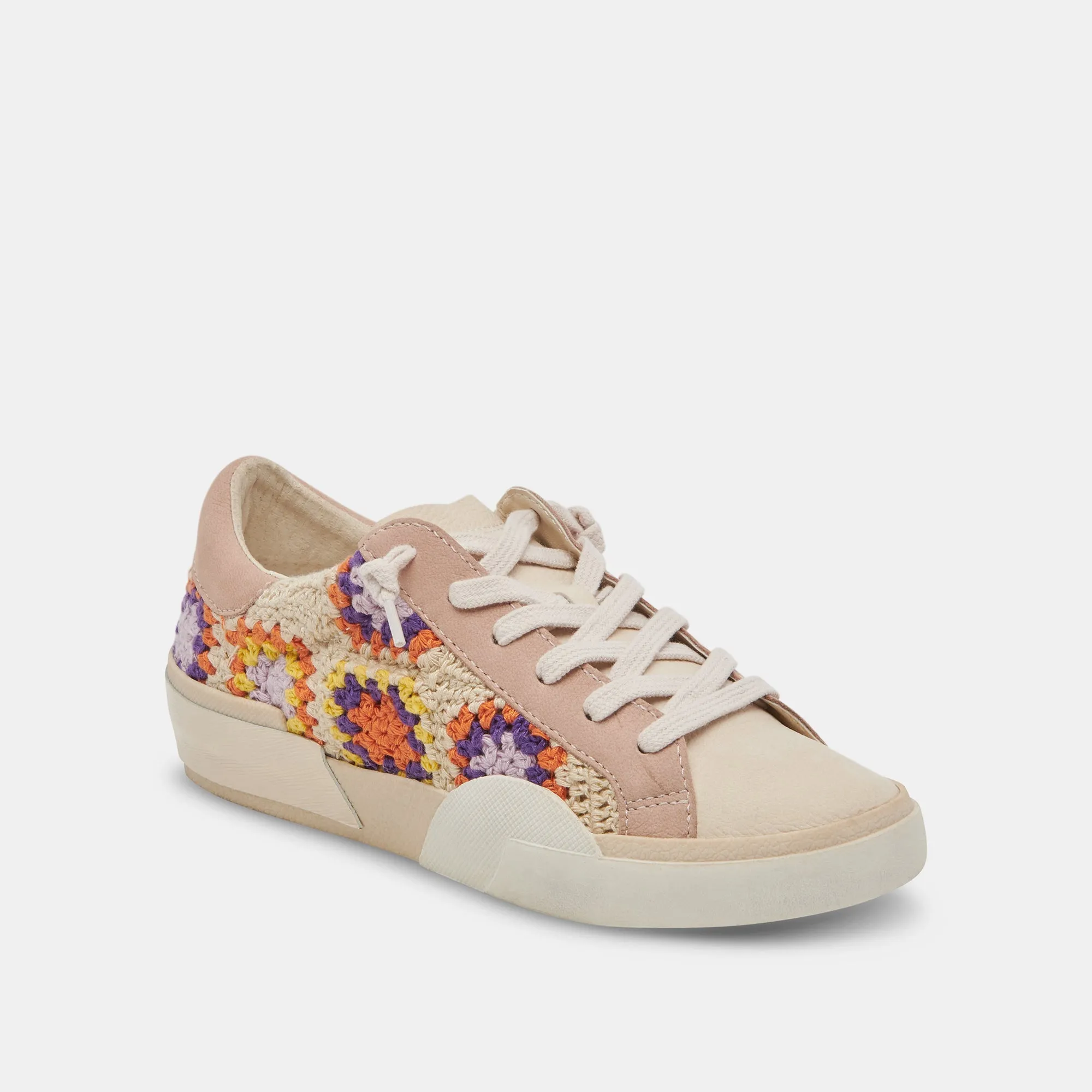ZINA CROCHET SNEAKERS LILA BLUMENHÄKELN