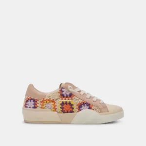 ZINA CROCHET SNEAKERS LILA BLUMENHÄKELN