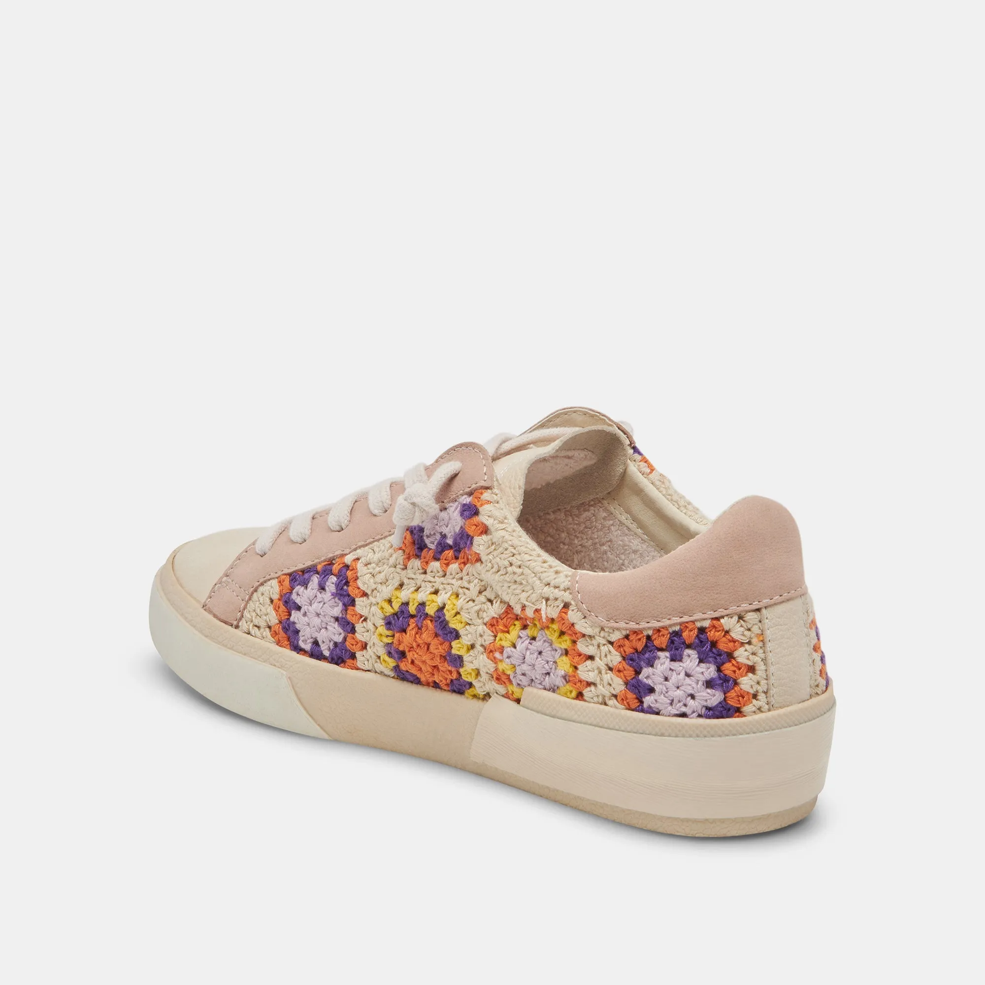 ZINA CROCHET SNEAKERS LILA BLUMENHÄKELN