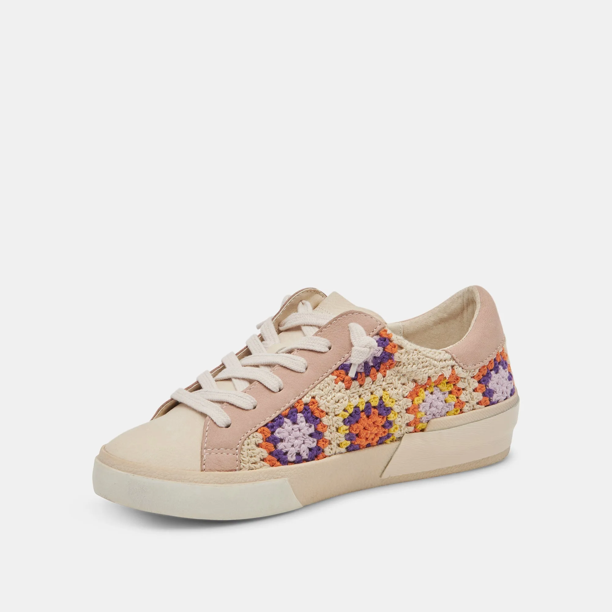 ZINA CROCHET SNEAKERS LILA BLUMENHÄKELN
