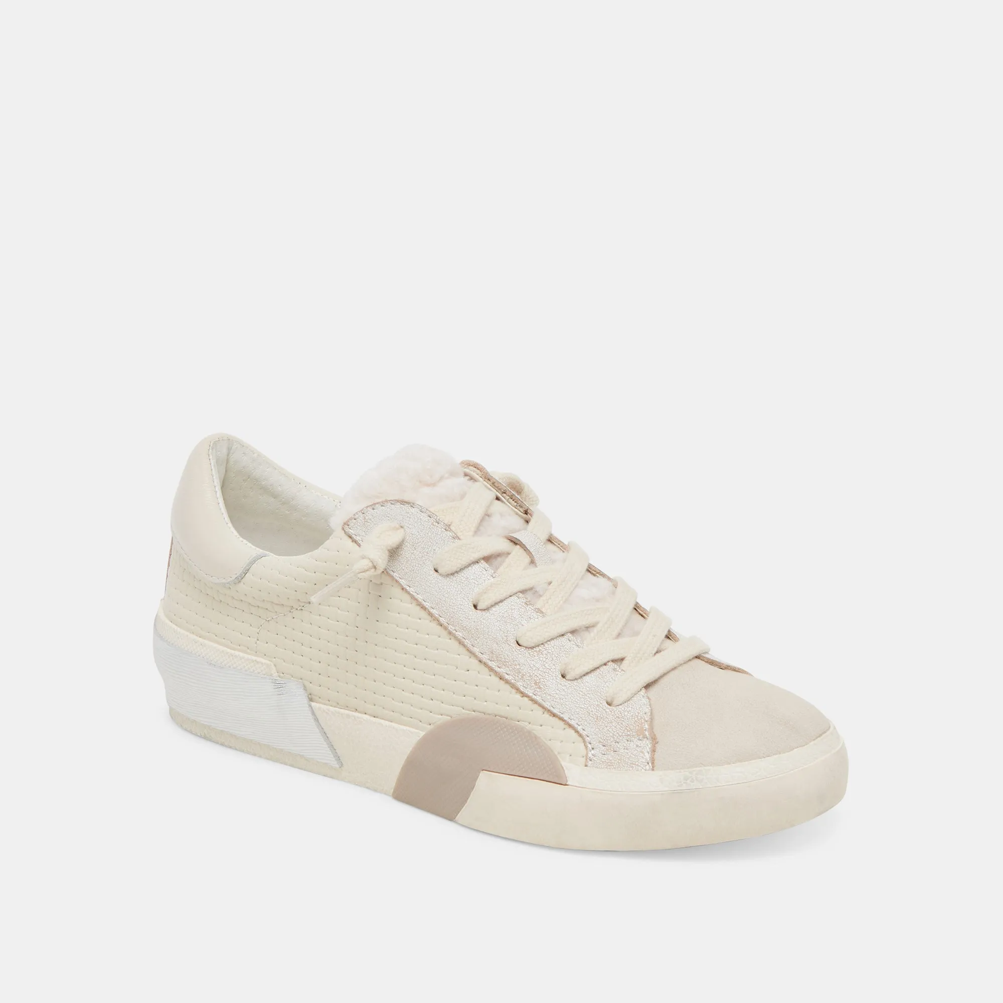 ZINA PLUSH SNEAKERS OFF WHITE GEWEBT
