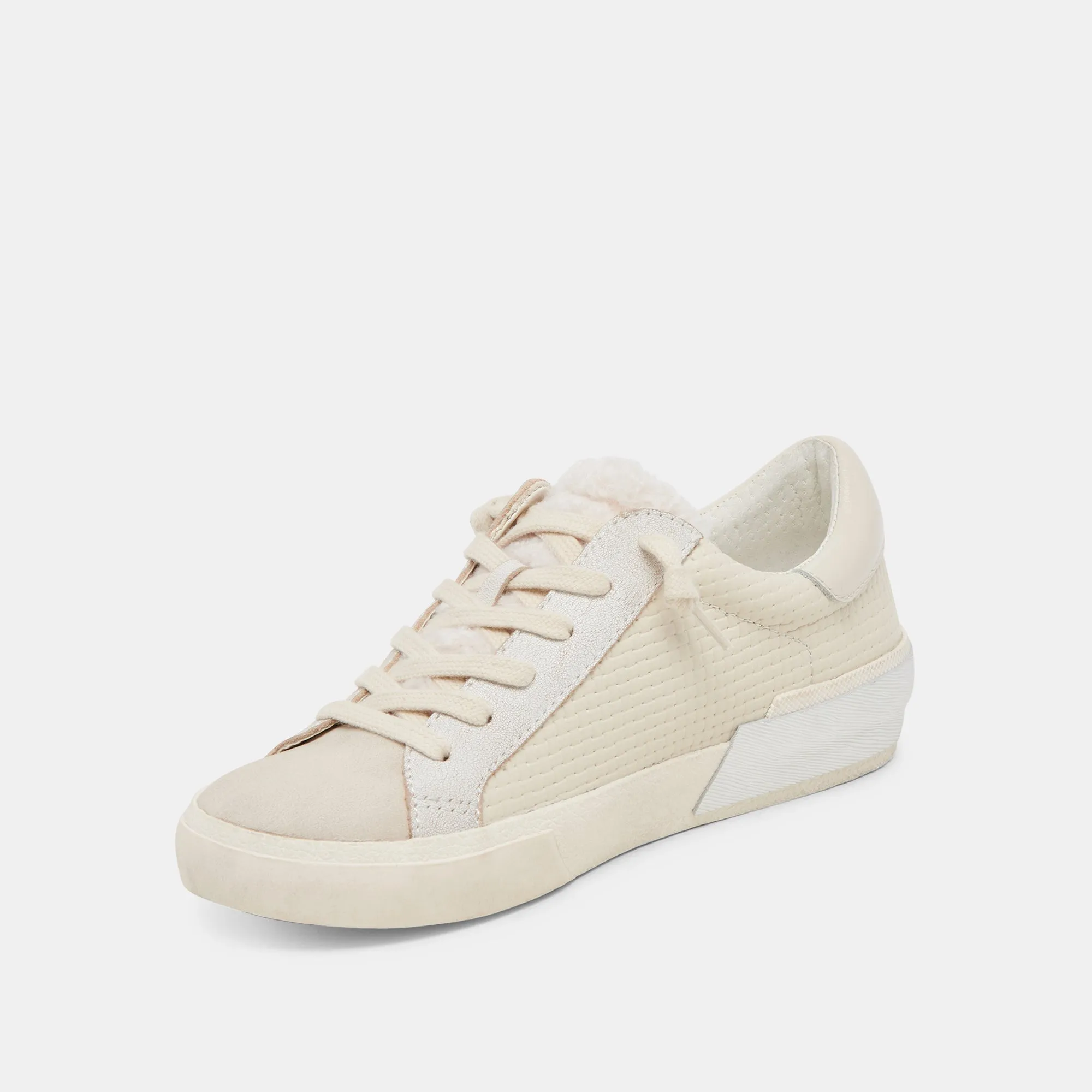 ZINA PLUSH SNEAKERS OFF WHITE GEWEBT