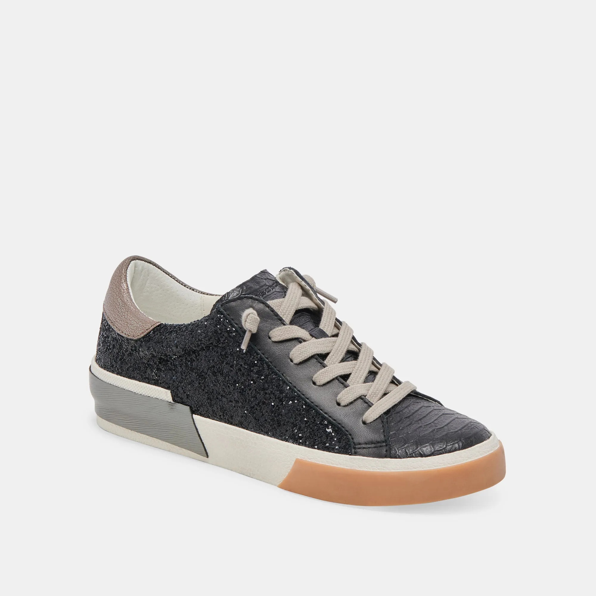 ZINA SNEAKERS SCHWARZ SCHIMMERNDER GLITZER
