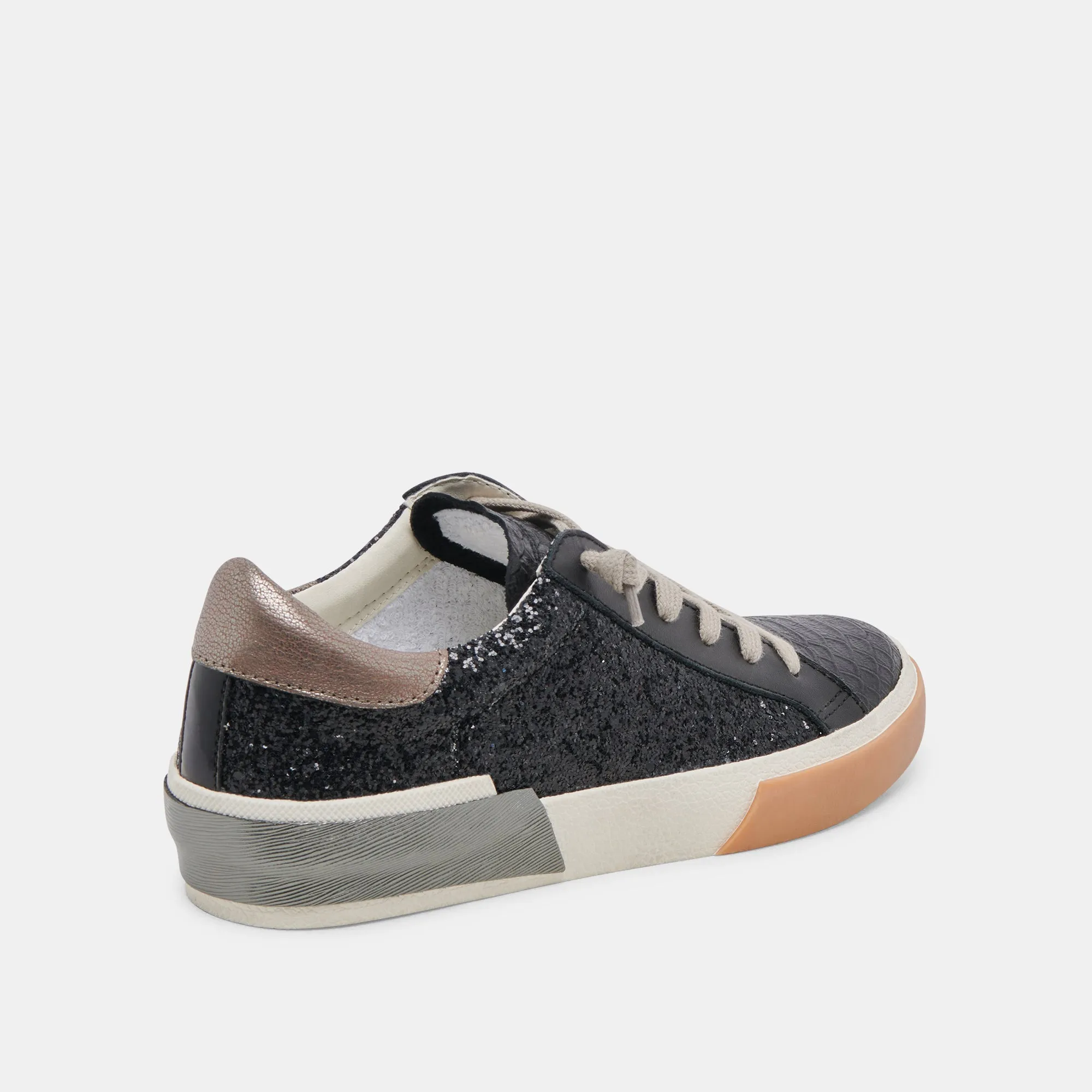 ZINA SNEAKERS SCHWARZ SCHIMMERNDER GLITZER