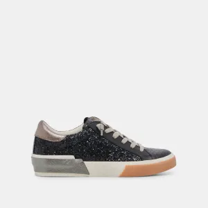 ZINA SNEAKERS SCHWARZ SCHIMMERNDER GLITZER