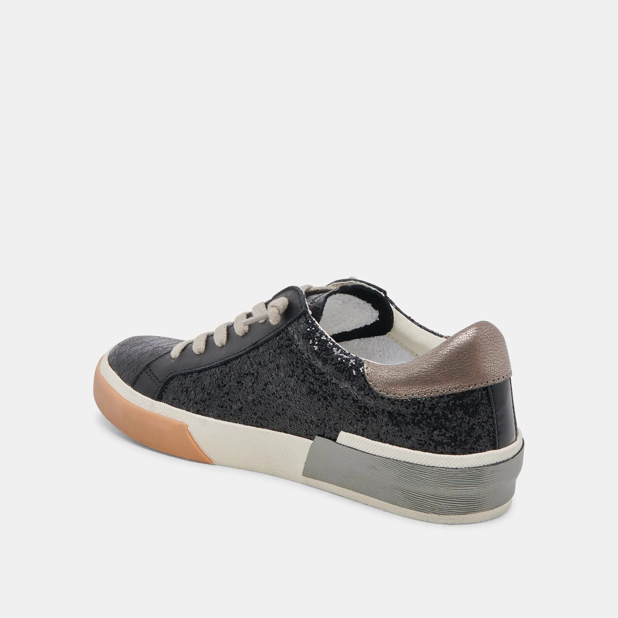 ZINA SNEAKERS SCHWARZ SCHIMMERNDER GLITZER