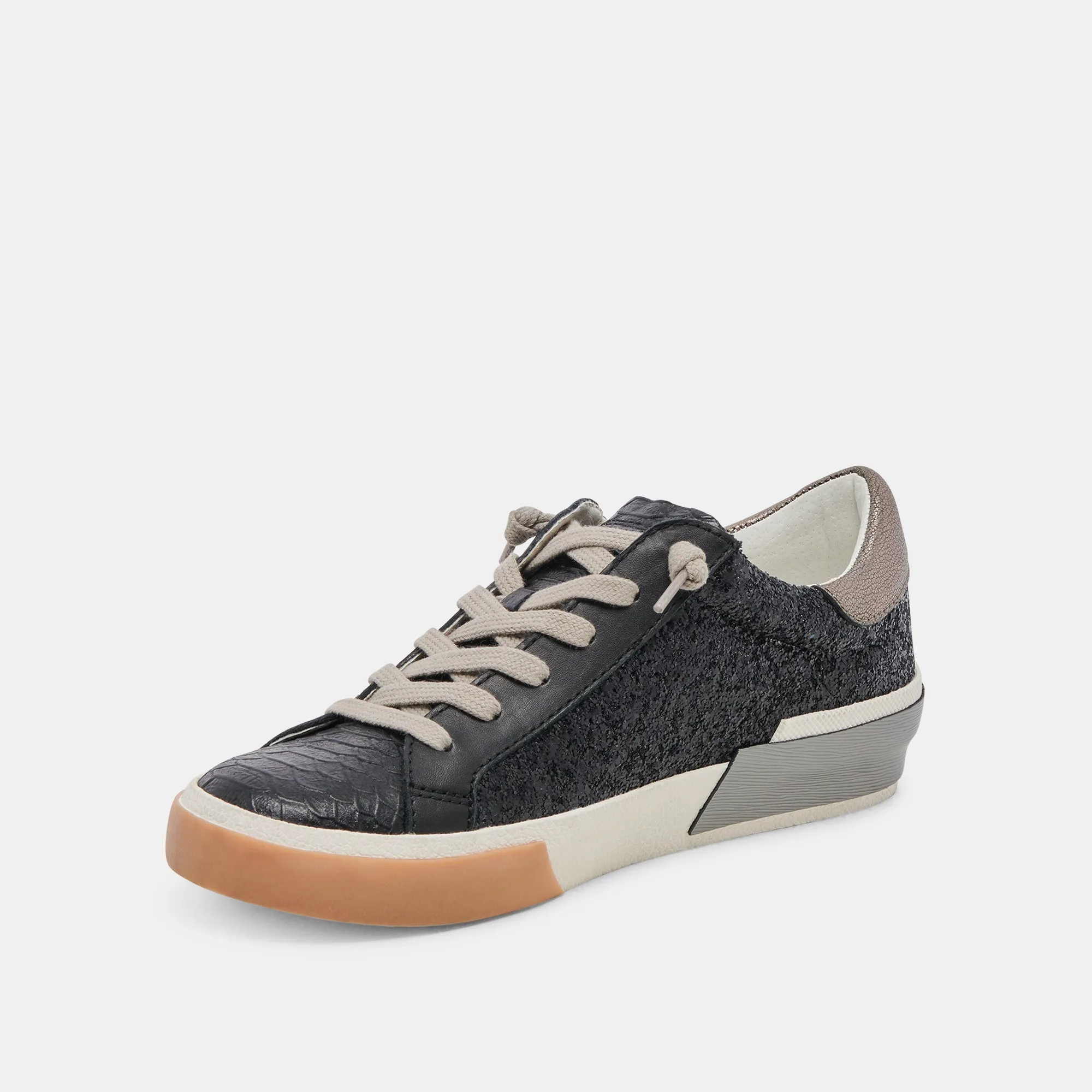 ZINA SNEAKERS SCHWARZ SCHIMMERNDER GLITZER