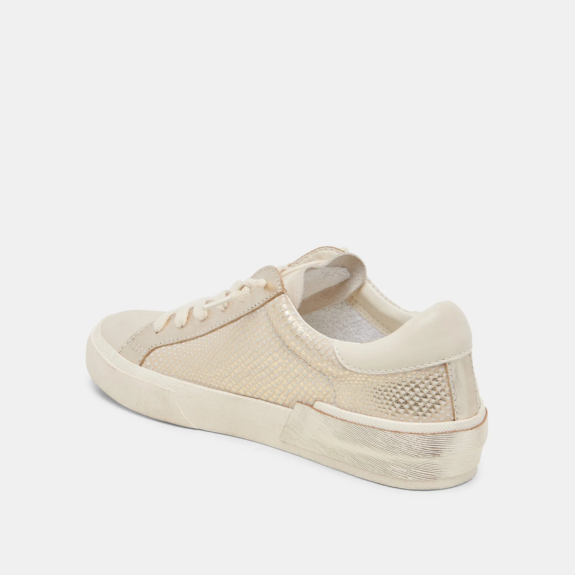 ZINA SNEAKERS CHAMPAGNE GEPRÄGTES LEDER
