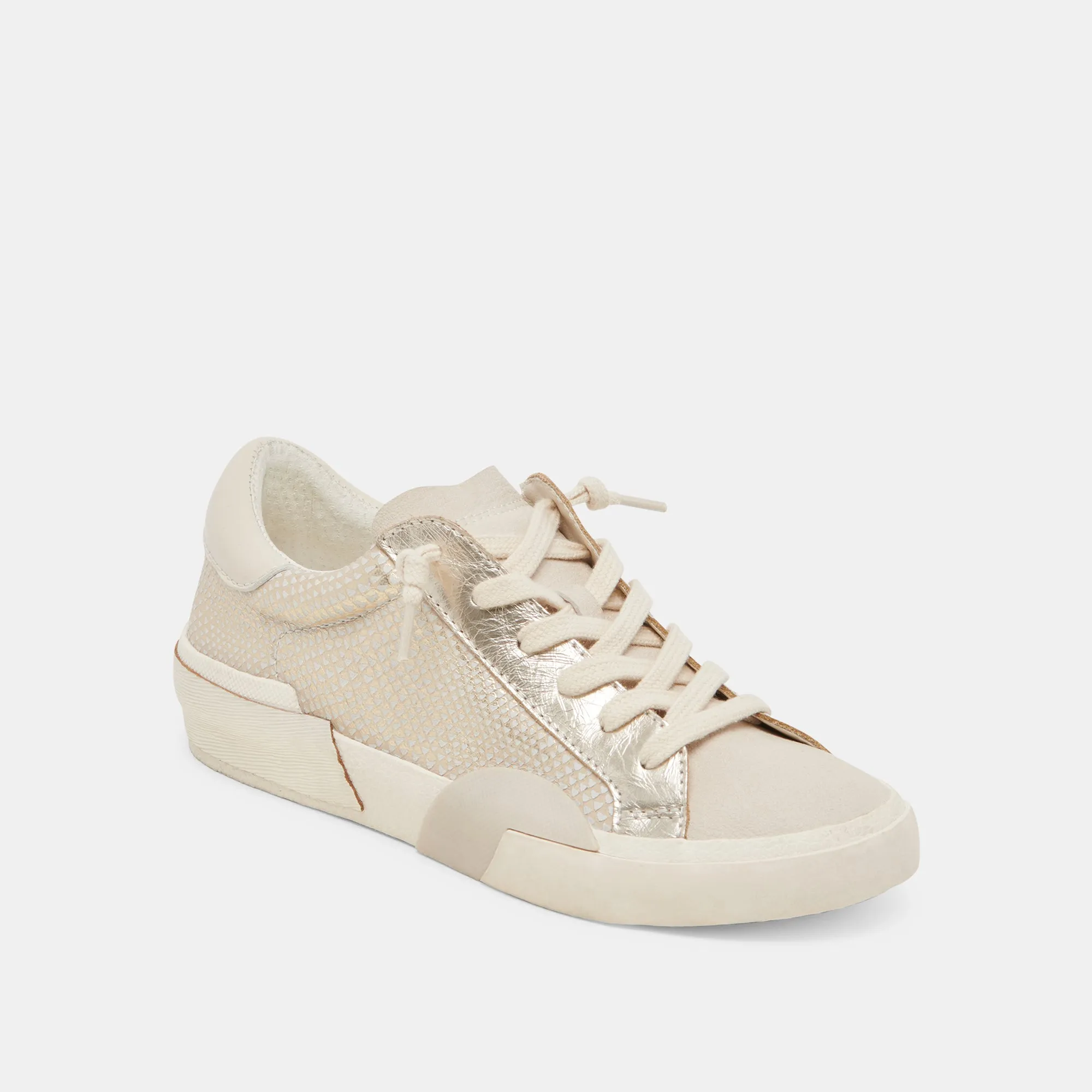 ZINA SNEAKERS CHAMPAGNE GEPRÄGTES LEDER