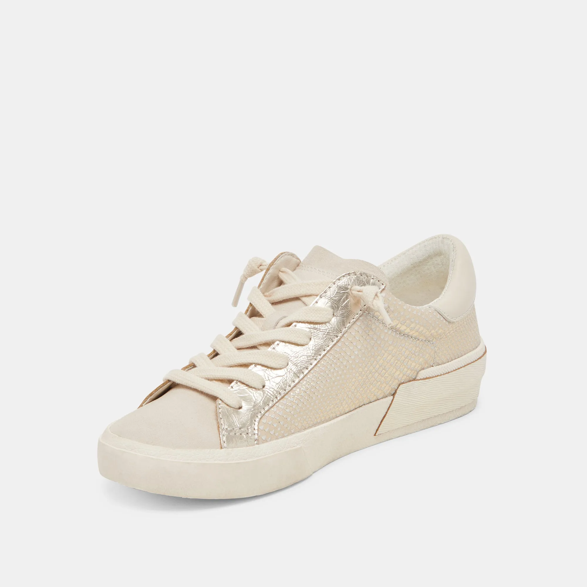 ZINA SNEAKERS CHAMPAGNE GEPRÄGTES LEDER